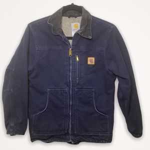 Carhartt Navy Sherpa Jacket Sz Boys L